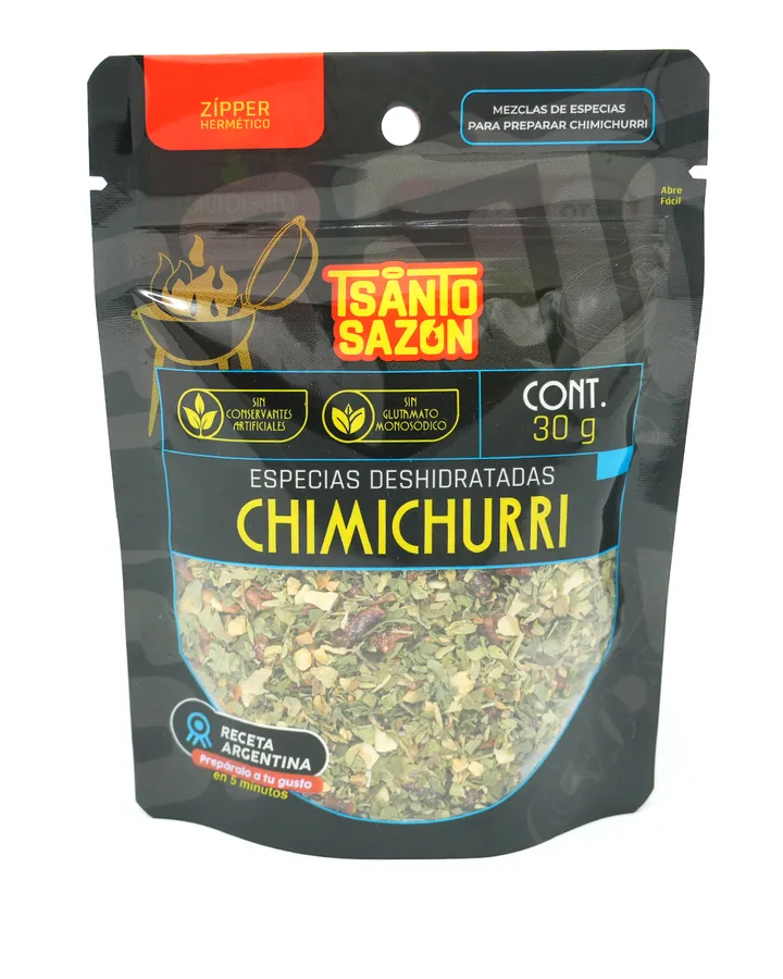 Funda de especias deshidratadas para chimichurri de Tsanto Sazón